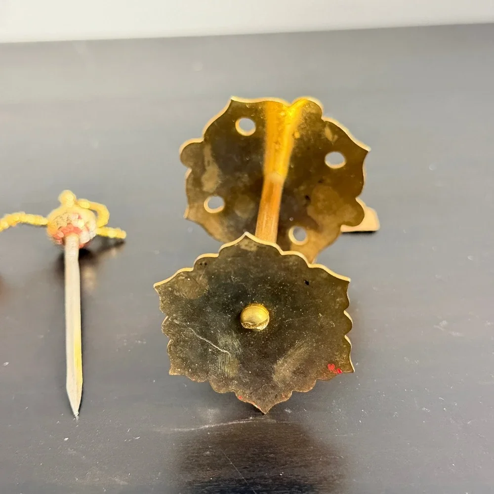 Vintage Toledo Spanish Mini Sword Cocktail Pick Set 4 Picks Stand Made in Spain